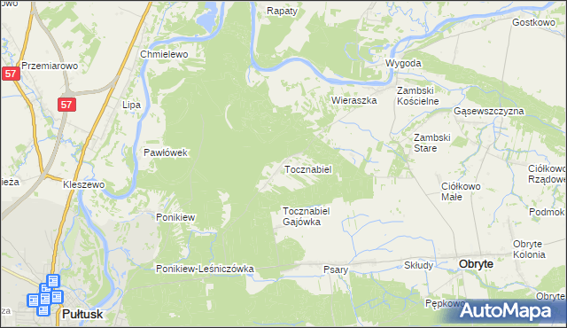 mapa Tocznabiel, Tocznabiel na mapie Targeo