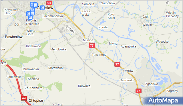 mapa Tuczempy, Tuczempy na mapie Targeo