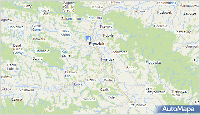 mapa Twierdza, Twierdza na mapie Targeo