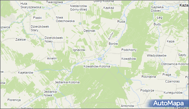 mapa Wólka Gonciarska, Wólka Gonciarska na mapie Targeo