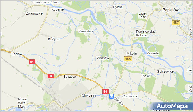 mapa Wronów gmina Lewin Brzeski, Wronów gmina Lewin Brzeski na mapie Targeo
