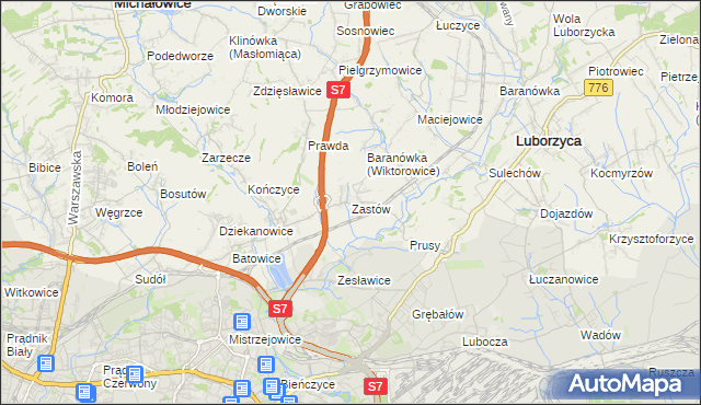 mapa Zastów, Zastów na mapie Targeo