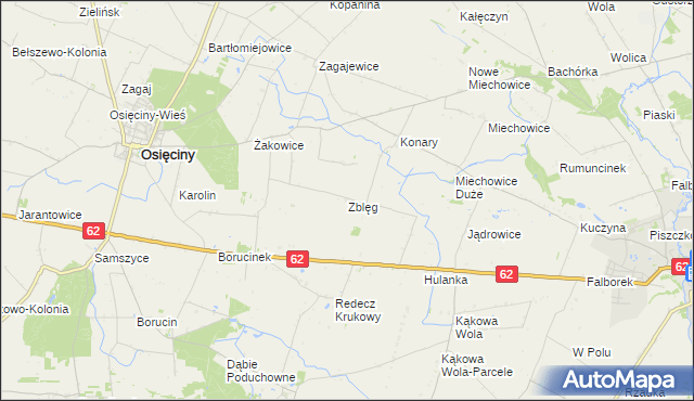 mapa Zblęg, Zblęg na mapie Targeo