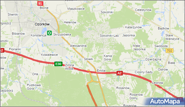 mapa Adolfów gmina Zgierz, Adolfów gmina Zgierz na mapie Targeo