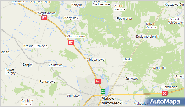 mapa Budzyno, Budzyno na mapie Targeo