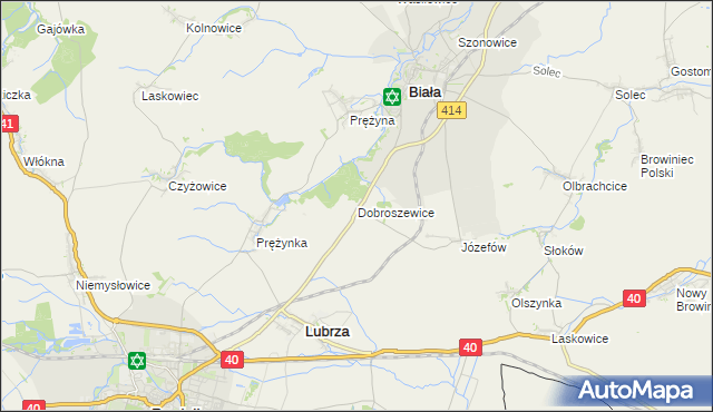 mapa Dobroszewice, Dobroszewice na mapie Targeo