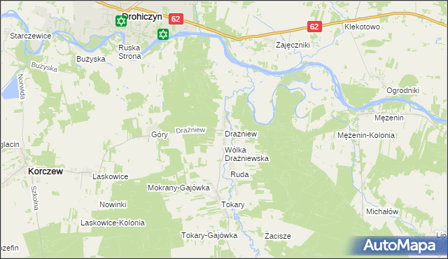 mapa Drażniew, Drażniew na mapie Targeo