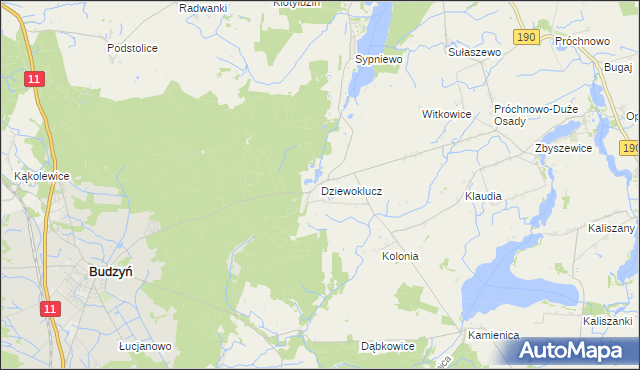 mapa Dziewoklucz, Dziewoklucz na mapie Targeo