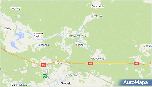 mapa Glejsk, Glejsk na mapie Targeo