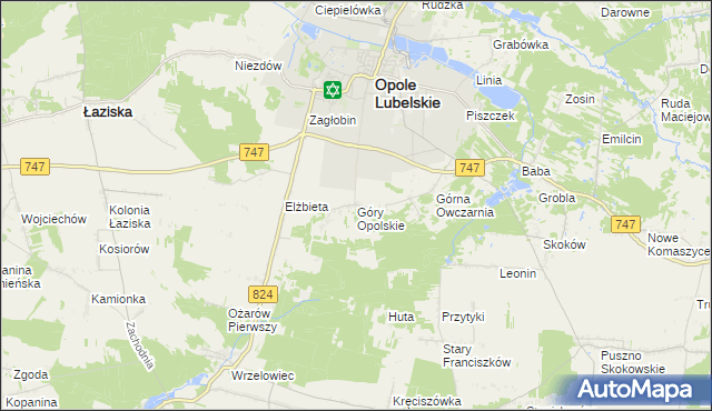 mapa Góry Opolskie, Góry Opolskie na mapie Targeo