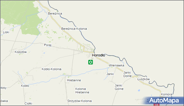 mapa Horodło, Horodło na mapie Targeo