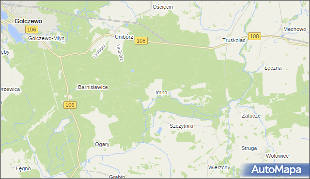mapa Imno gmina Golczewo, Imno gmina Golczewo na mapie Targeo