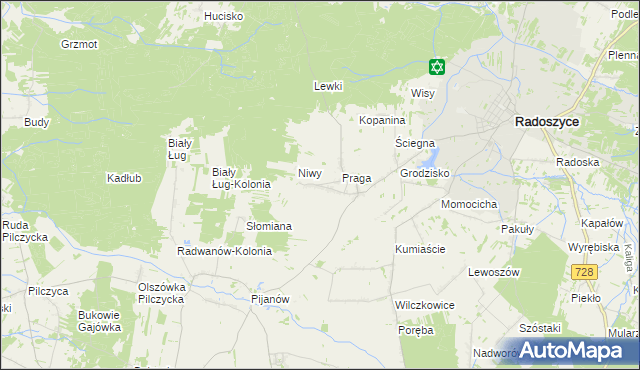 mapa Jakimowice-Kolonia, Jakimowice-Kolonia na mapie Targeo