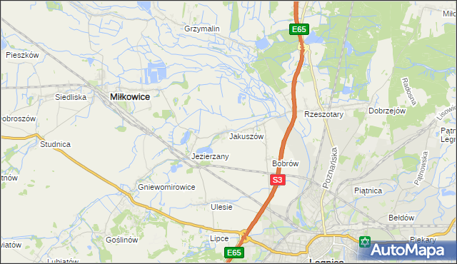 mapa Jakuszów, Jakuszów na mapie Targeo