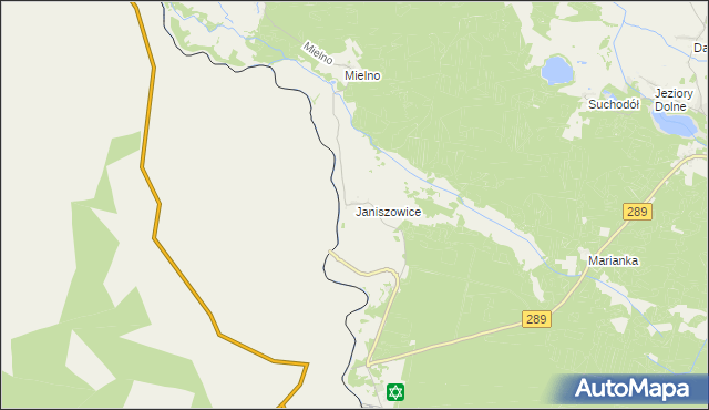 mapa Janiszowice gmina Brody, Janiszowice gmina Brody na mapie Targeo