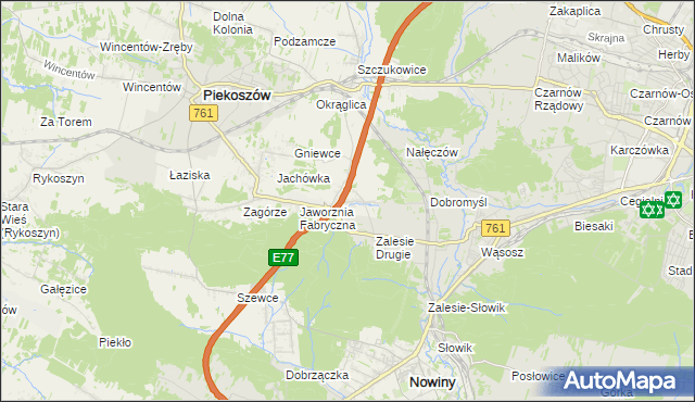 mapa Janów gmina Piekoszów, Janów gmina Piekoszów na mapie Targeo