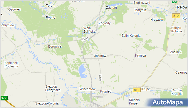 mapa Józefów gmina Krasnystaw, Józefów gmina Krasnystaw na mapie Targeo