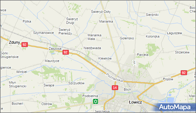 mapa Klewków, Klewków na mapie Targeo