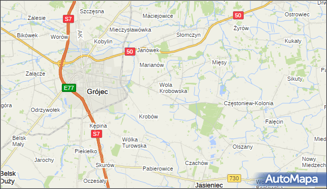 mapa Kociszew gmina Grójec, Kociszew gmina Grójec na mapie Targeo