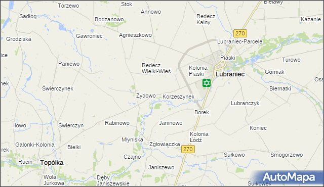 mapa Korzeszynek, Korzeszynek na mapie Targeo