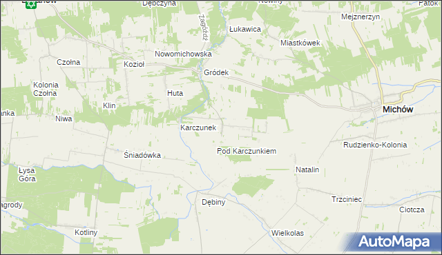 mapa Łukawka gmina Baranów, Łukawka gmina Baranów na mapie Targeo