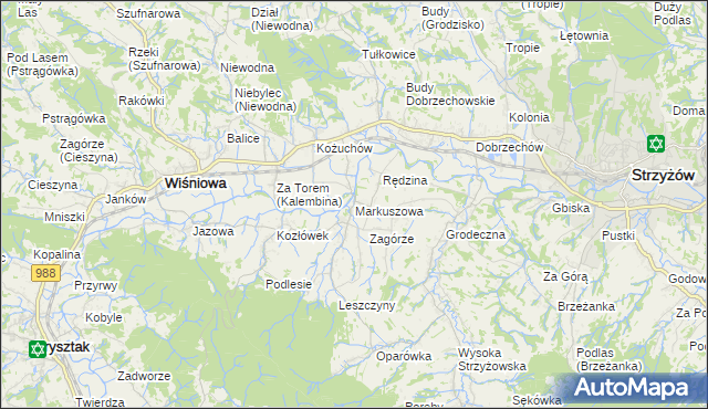 mapa Markuszowa, Markuszowa na mapie Targeo