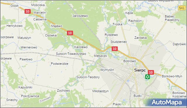 mapa Mieszczk, Mieszczk na mapie Targeo