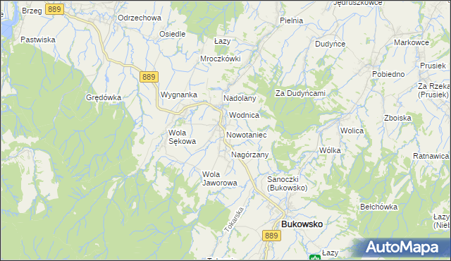 mapa Nowotaniec, Nowotaniec na mapie Targeo