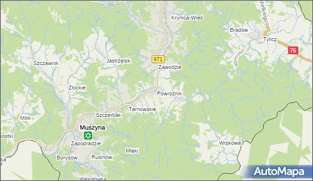 mapa Powroźnik, Powroźnik na mapie Targeo