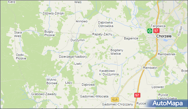 mapa Rapaty-Sulimy, Rapaty-Sulimy na mapie Targeo