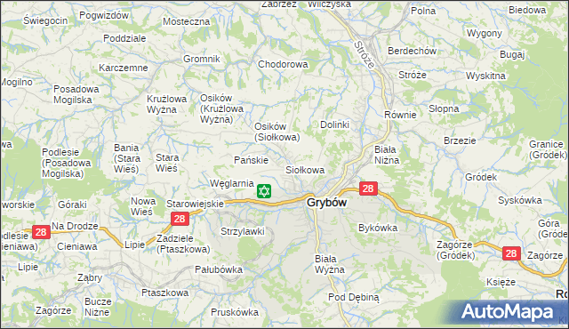 mapa Siołkowa, Siołkowa na mapie Targeo