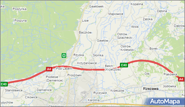 mapa Słomka, Słomka na mapie Targeo