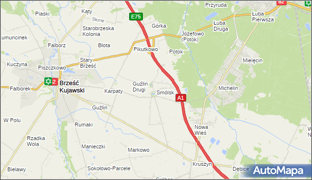 mapa Smólsk, Smólsk na mapie Targeo