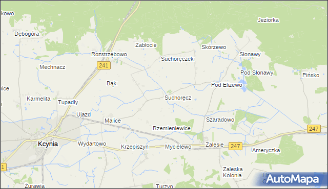 mapa Suchoręcz, Suchoręcz na mapie Targeo