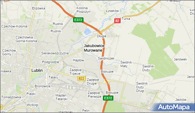 mapa Świdniczek, Świdniczek na mapie Targeo