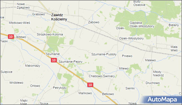 mapa Szumanie-Pustoły, Szumanie-Pustoły na mapie Targeo