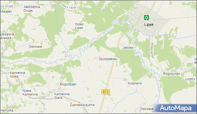 mapa Szuszalewo, Szuszalewo na mapie Targeo