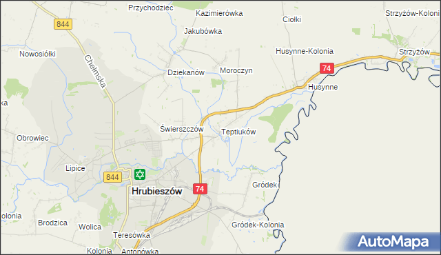 mapa Teptiuków, Teptiuków na mapie Targeo