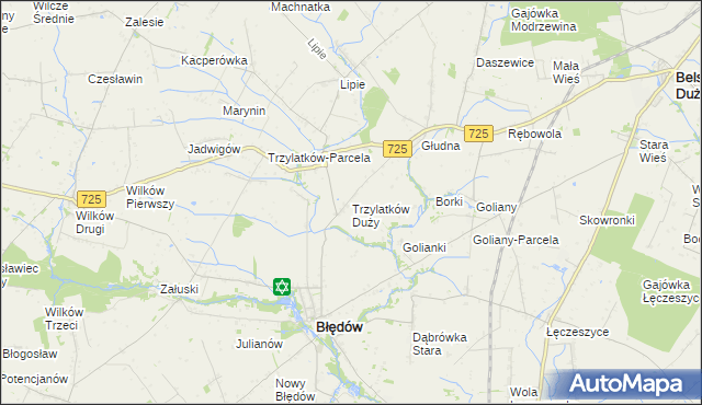 mapa Trzylatków Duży, Trzylatków Duży na mapie Targeo