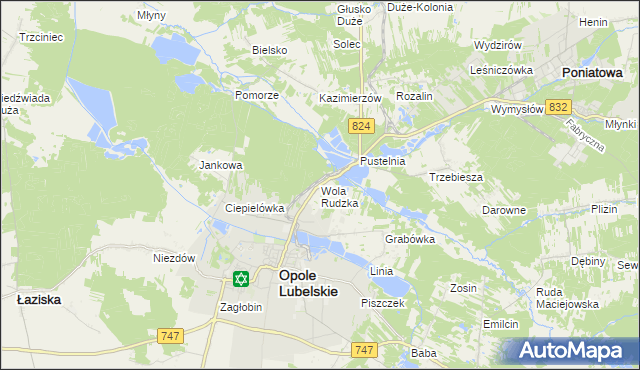 mapa Wola Rudzka, Wola Rudzka na mapie Targeo