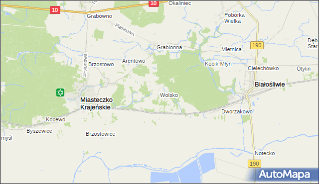 mapa Wolsko, Wolsko na mapie Targeo