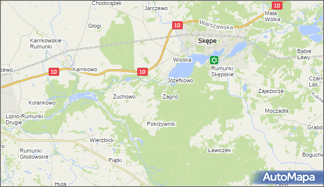 mapa Żagno, Żagno na mapie Targeo