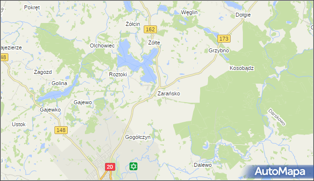 mapa Zarańsko, Zarańsko na mapie Targeo