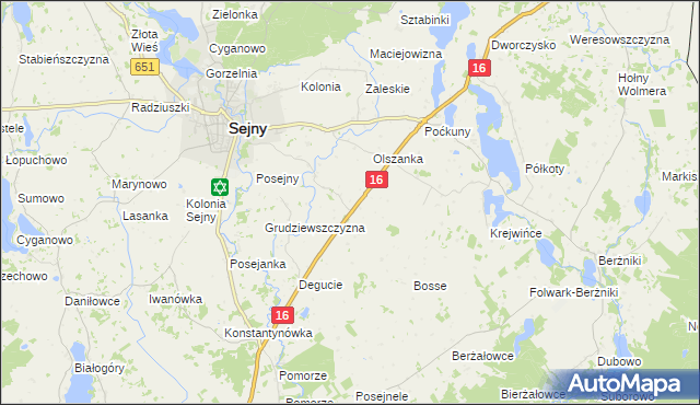 mapa Zaruby, Zaruby na mapie Targeo