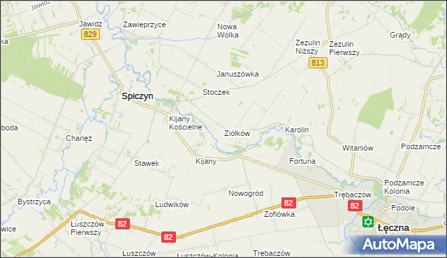 mapa Ziółków, Ziółków na mapie Targeo