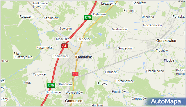 mapa Barczkowice, Barczkowice na mapie Targeo