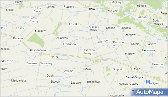 mapa Brzozów Nowy, Brzozów Nowy na mapie Targeo