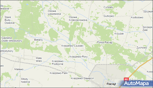 mapa Budy Kraszewskie, Budy Kraszewskie na mapie Targeo