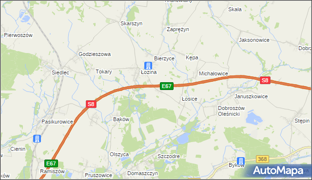 mapa Budziwojowice, Budziwojowice na mapie Targeo