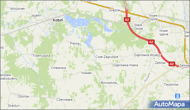 mapa Cisie-Zagrudzie, Cisie-Zagrudzie na mapie Targeo